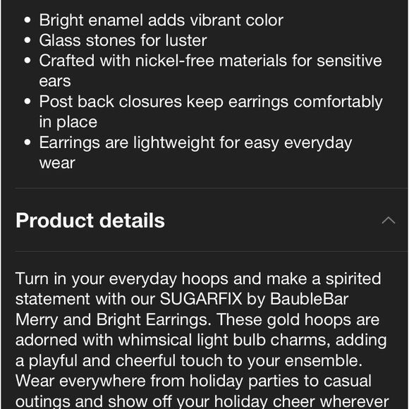 SUGARFIX BaubleBar Merry and Bright
Wreath Lights Earrings Christmas NWT - Picture 6 of 7